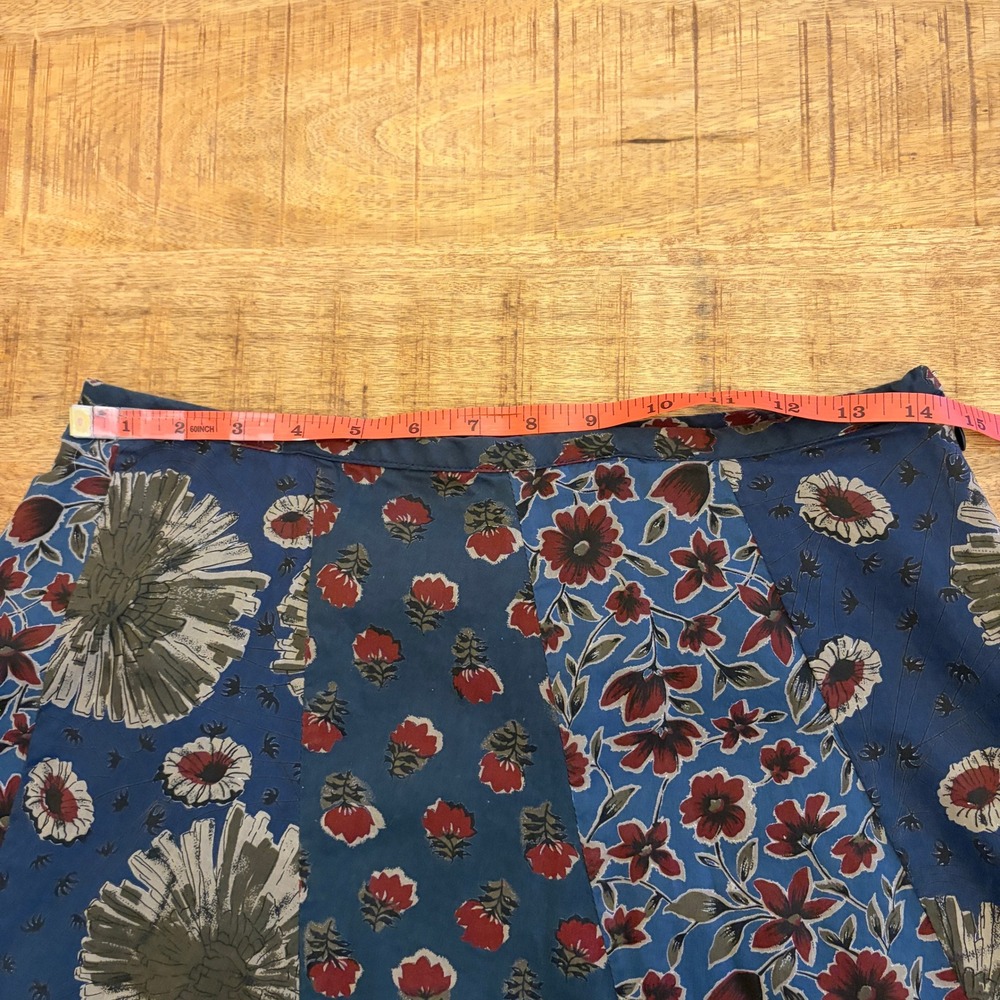 Sundance Maxi Skirt 4 Hippie Boho Patchwork Floral Prairie 90s Vintage Cotton - Picture 12 of 13